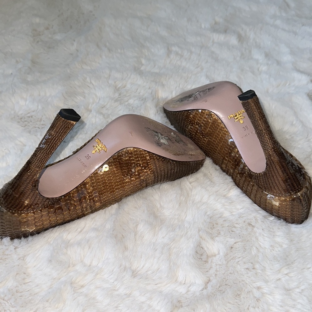 AUTHENTIC PRADA SEQUINED SHOES - Picture 5 of 10